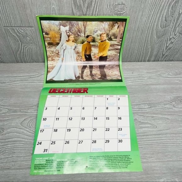 Vintage 1989 Star Trek calendar unused classic episodes from the original show - Picture 3 of 4